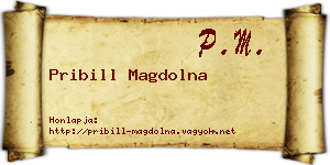 Pribill Magdolna névjegykártya